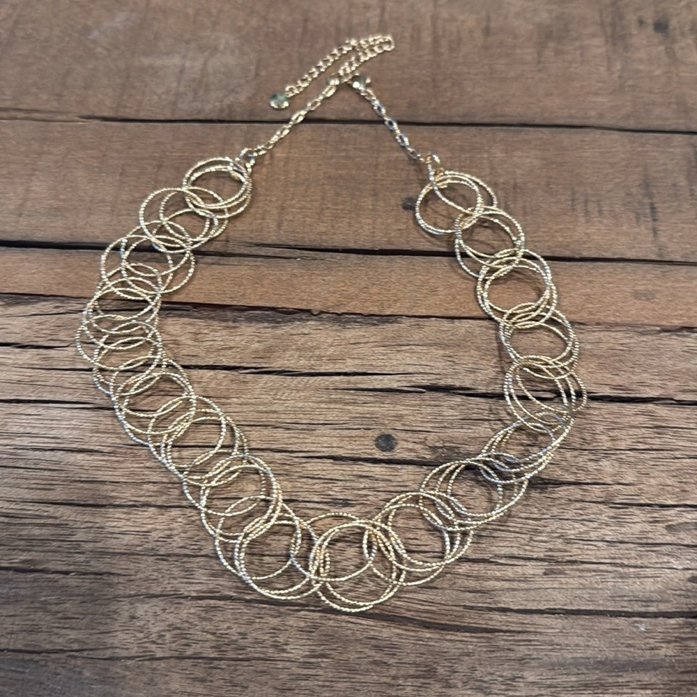 NEW gold tone chain adjustable necklace